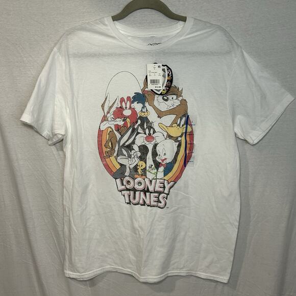 Warner Bros Looney Tunes Graphic T-shirt Size Large Bugs Bunny And Friends - Picture 1 of 6